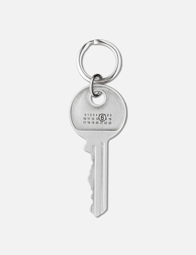 MM6 Maison Margiela Key Keyring - イタリア製のシルバートーン真鍮
