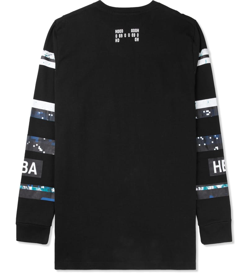 Black Layered Graphic L/S T-Shirt
