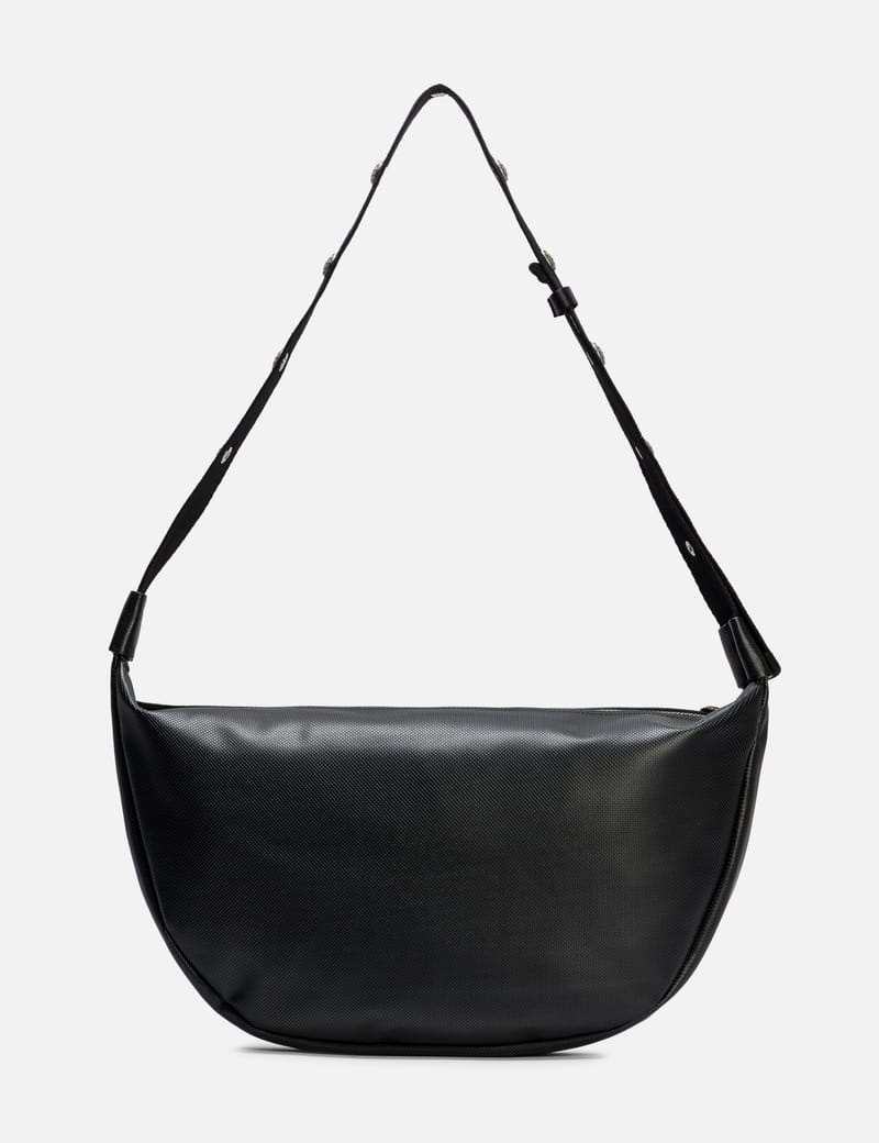 THUG CLUB Goat Skin Dragon Messenger Bag - Black goatskin