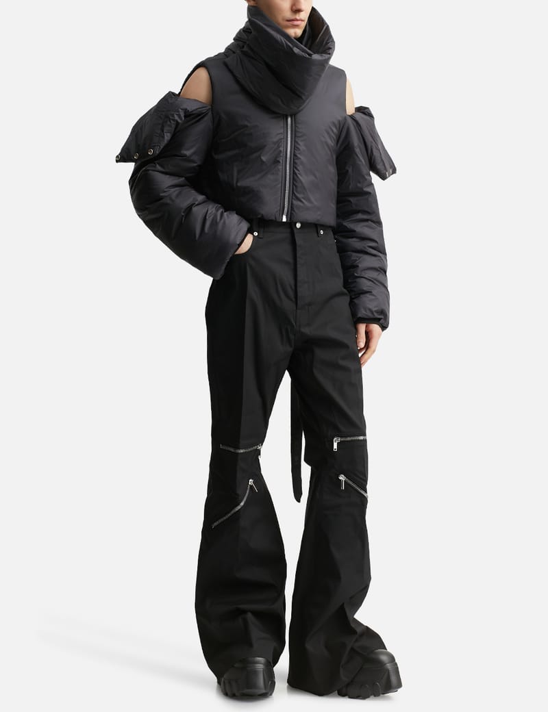 Rick Owens Drkshdw Convertible Jacket In Nylon - Cropped GRS
