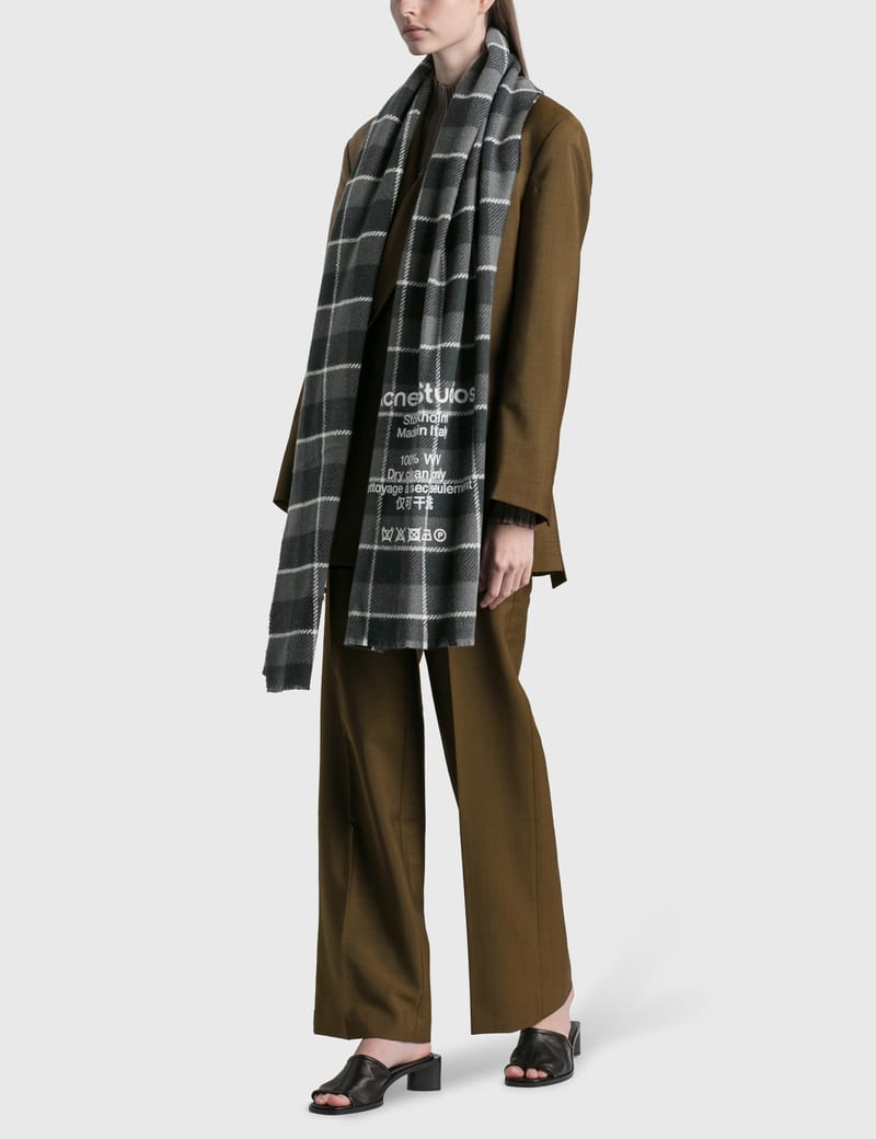 Acne Studios - Cassiar Check Narrow Scarf | HBX - Globally Curated