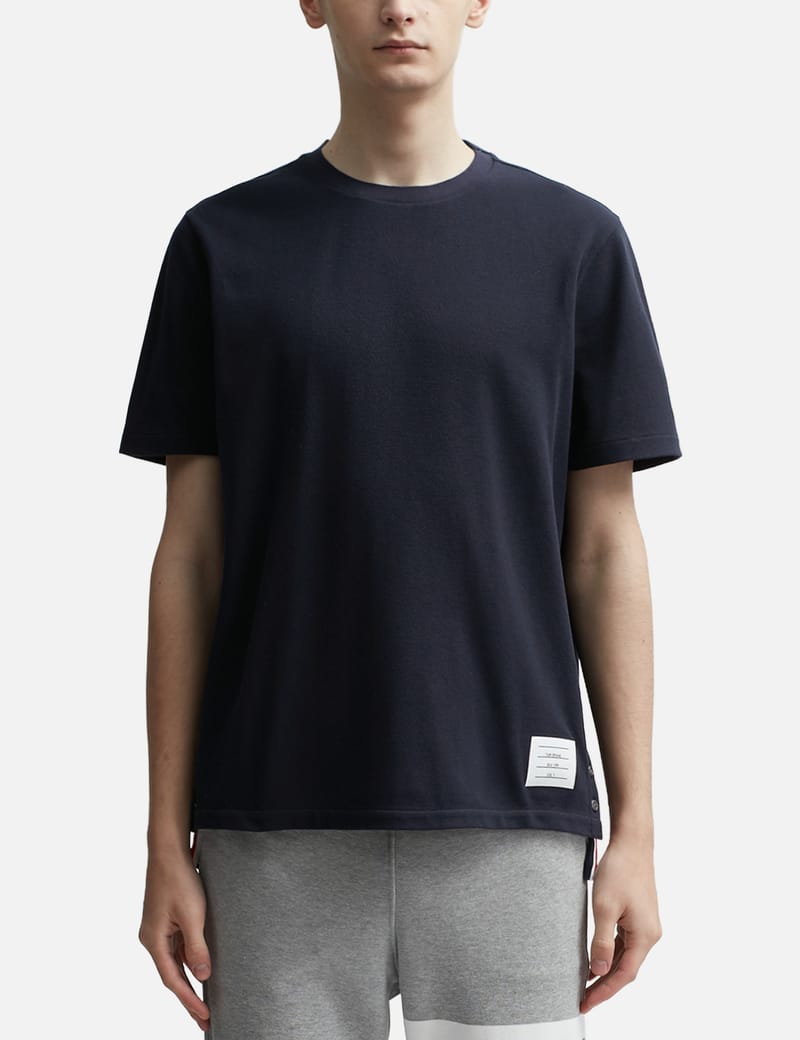 【THOM BROWNE】Center Back Stripe Short Sleeve T-shirt Thom Browne - Center Back Stripe Piqué T-shirt | HBX