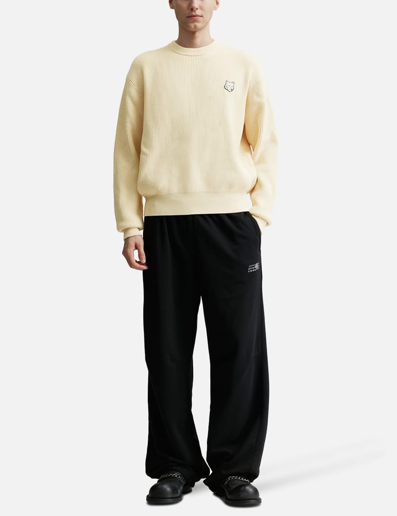 Maison Kitsuné - Bold Fox Head Patch Comfort Ribbed Sweater | HBX