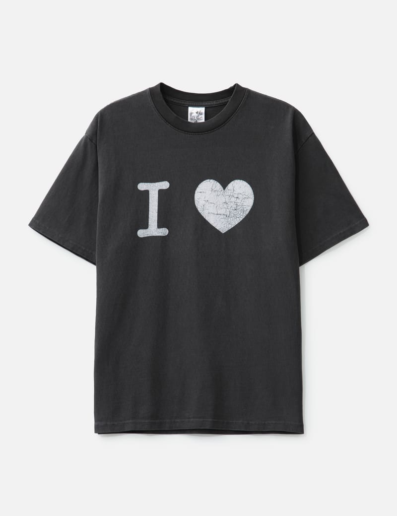 Basketcase I Heart T-Shirt - Vintage black tee with distressed