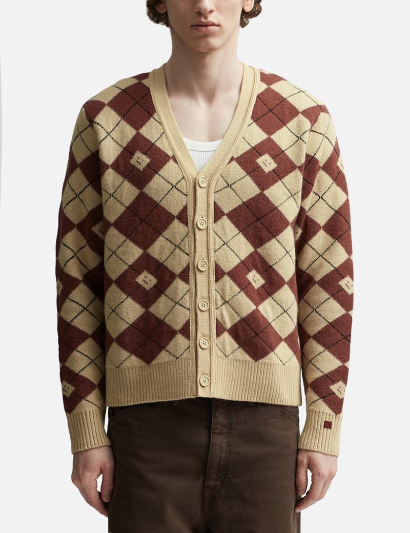 Acne Studios - Argyle Jacquard Cardigan | HBX - Globally