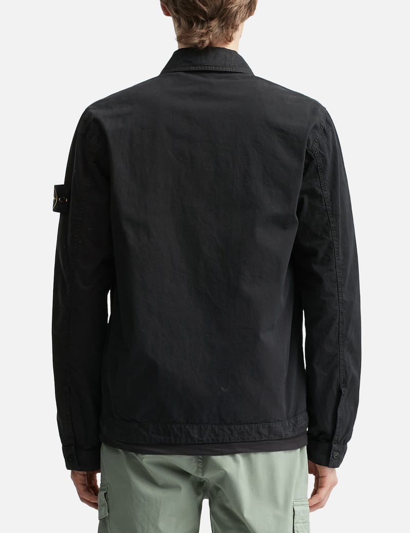 Stone Island - Old Effect Cotton Overshirt | HBX - Globally