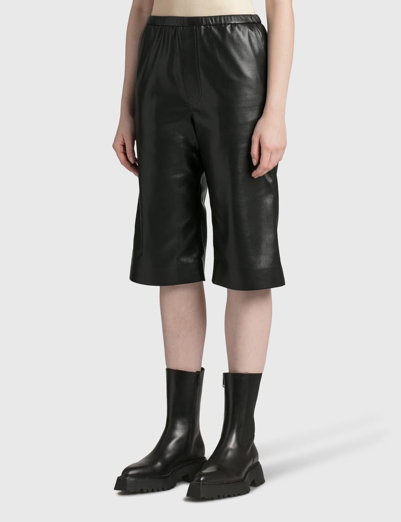パンツ by H. NY / Deconstructed Leather Shorts Nanushka - Wendel Leather Shorts | HBX