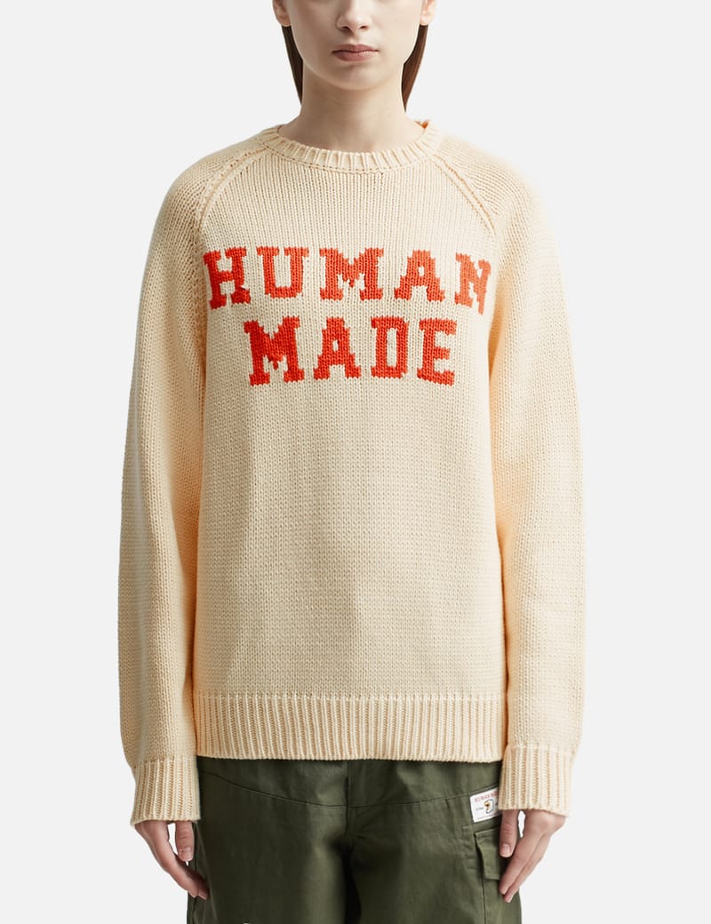 HUMAN MADE BEAR RAGLAN KNIT SWEATER - ニット/セーター