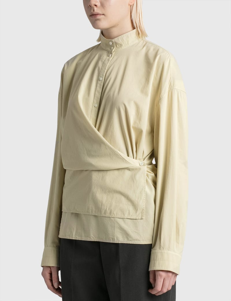 Lemaire - Officer Collar Twisted Shirt | HBX - Globally Curated