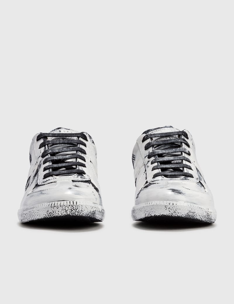 Maison Margiela - Replica White Paint Sneakers | HBX Maison Margiela - Replica White Paint Sneakers | HBX