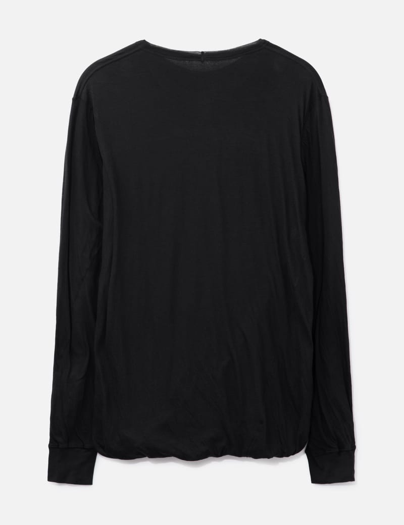 Rick Owens - Hollywood Jumbo Double Level LS T-Shirt | HBX Rick Owens - Hollywood Jumbo Double Level LS T-Shirt | HBX