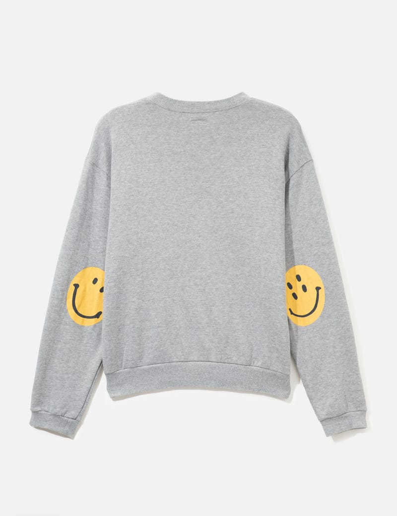 トップス Kapital Smiley Patch Sweat Size 1 Kapital Smiley Sweatshirt - Grey cotton pullover with graphic