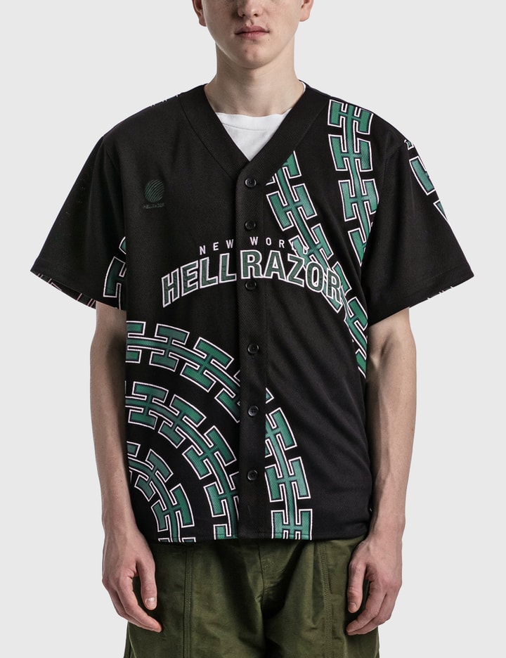 Hellrazor CHAIN CIRCLE MESH BASEBALL SHIRT HBX Globally Curated