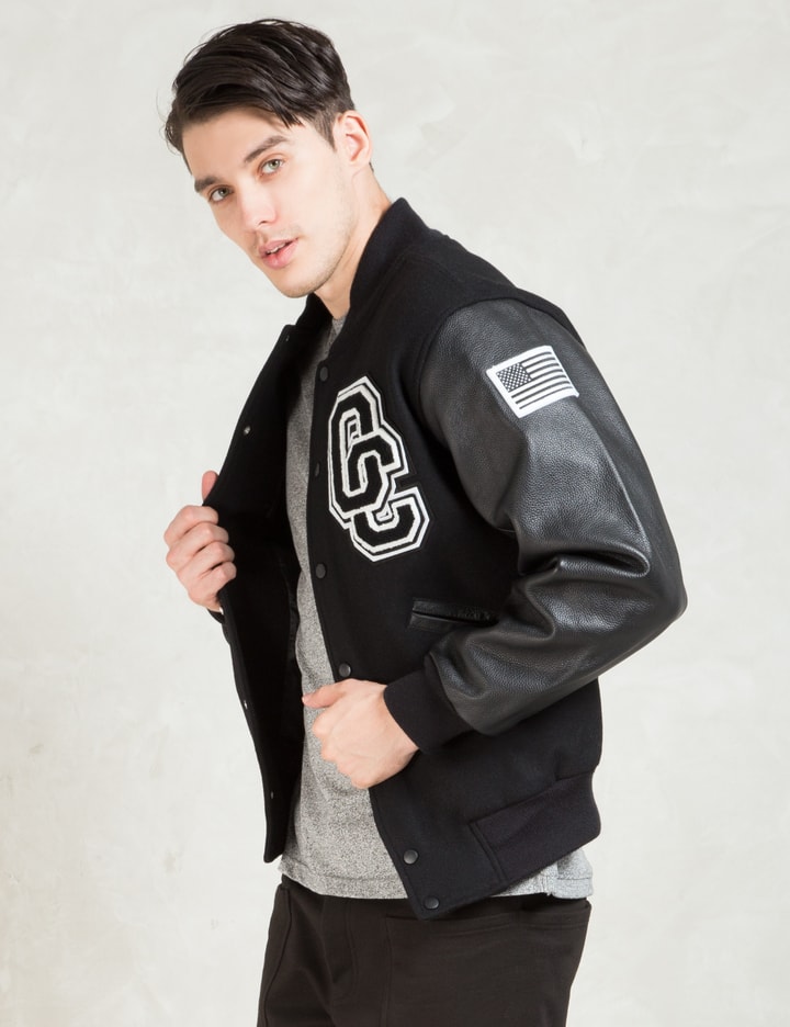 Oc Jacket Opening Ceremony - Black OC Varsity Jacket | HBX