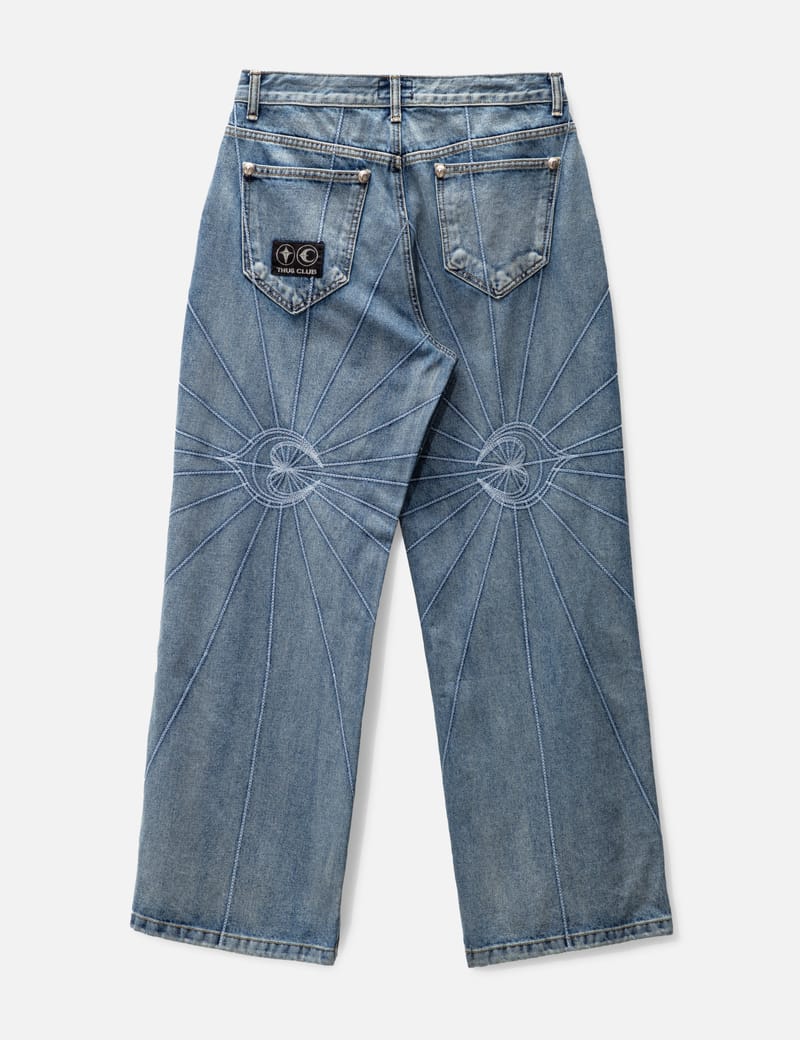 THUG CLUB - Chain Stitch Denim Pants | HBX - HYPEBEAST 為您搜羅