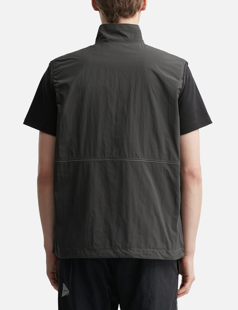 and wander×GRAMICCI brushed vest ジップベスト Gramicci-andwander-GUJ5-