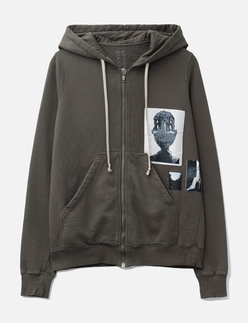 Rick Owens Drkshdw Patch Zip Hoodie - Grey 100% cotton zip hoodie