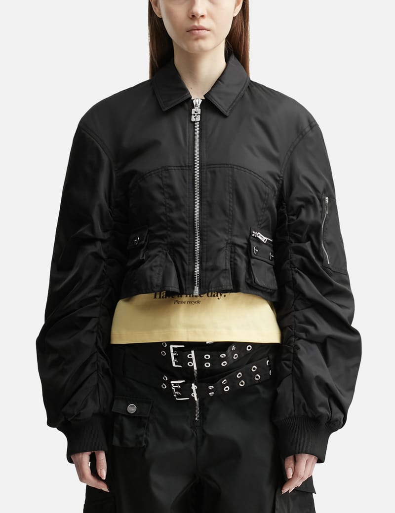 Ganni - Duchesse Nylon Fitted Jacket | HBX - Globally