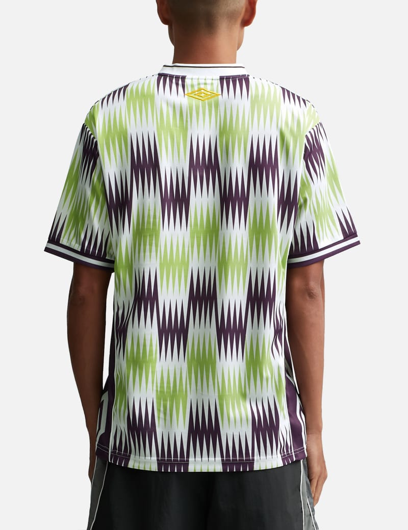 Tシャツ・カットソー UMBRO UMB X BUTTER GOODS Short Sleeve Optical Jersey T-Shirt Butter Goods x Umbro Optical Jersey - Brown / Taupe | Flatspot