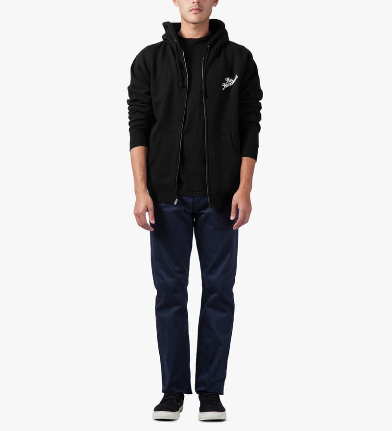 The Hundreds - Black Forever Slant Zip Up Hoodie | HBX