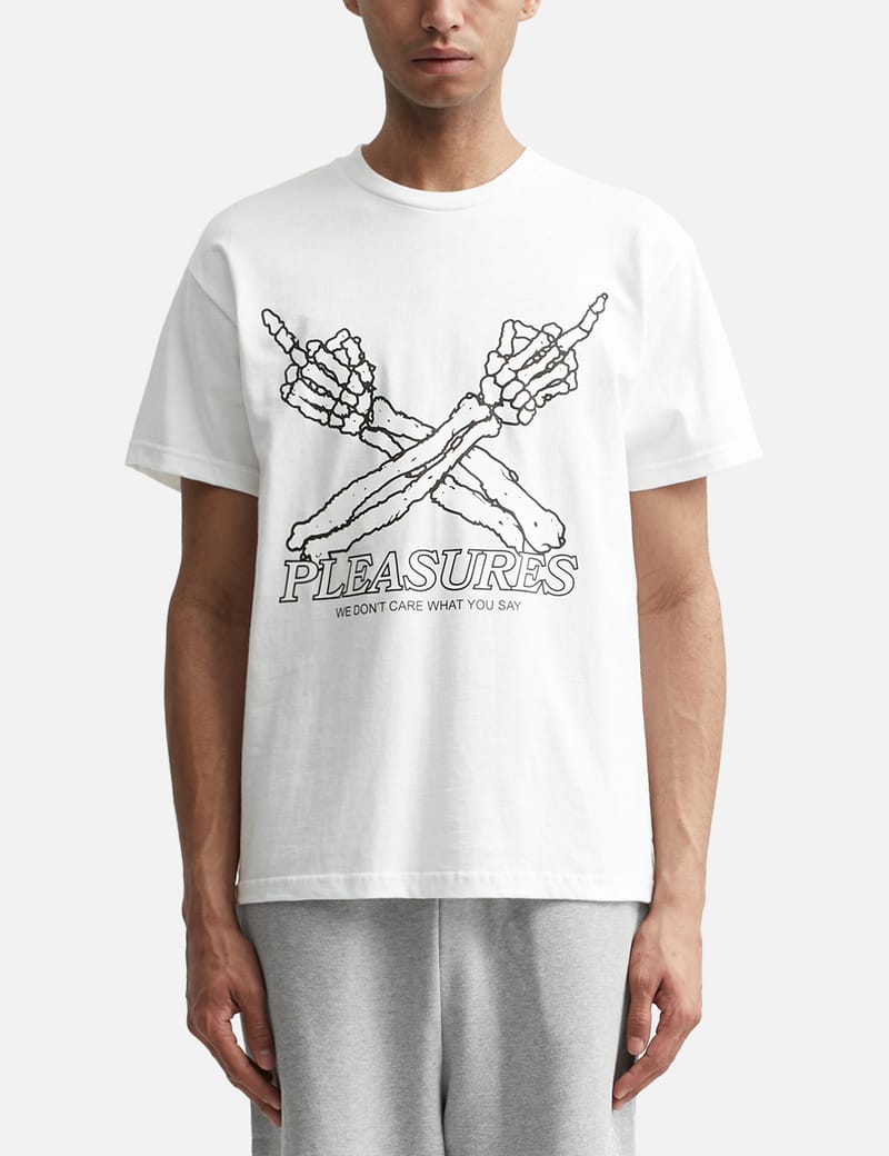 Pleasures - DON'T CARE T-SHIRT | HBX - Globally Curated Fashion