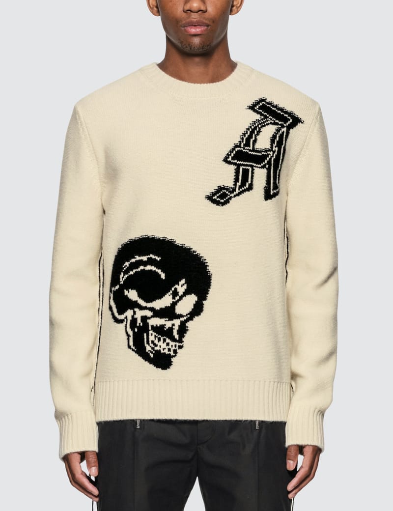 Alexander McQUEEN スカルグラフィック トレーナー Alexander McQueen - Skull Intarsia Sweater | HBX
