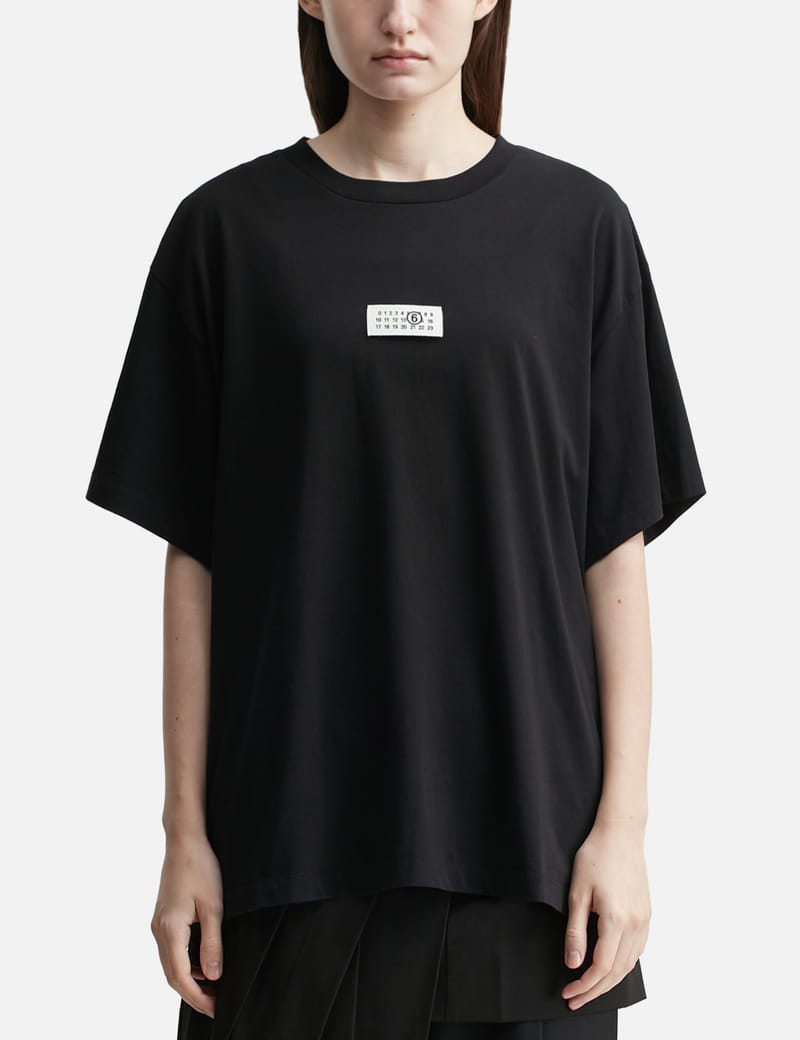 MM6 Maison Margiela Numeric cotton T-shirt - Relaxed black cotton