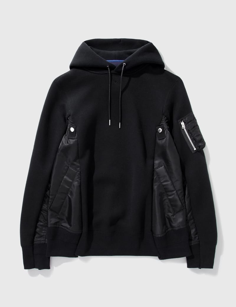 Sacai - Sponge Sweat x MA-1 Hoodie | HBX - Globally Curated