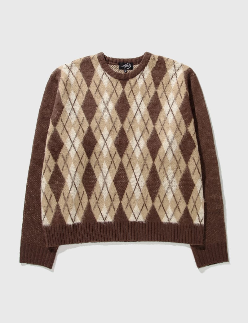 AFB - ARGYLE SHAGGY KNIT | HBX - Globally Curated Fashion and