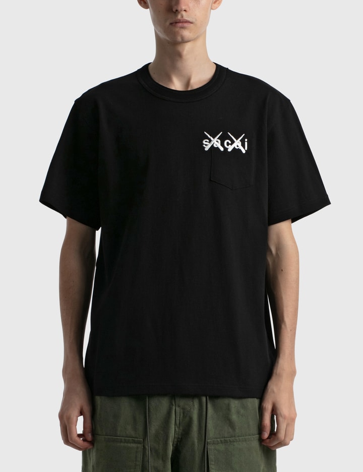 Sacai - KAWS Embroidery T-shirt | HBX - Globally Curated Fashion and ...