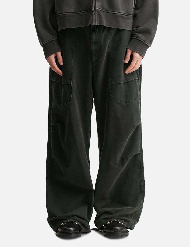 Entire Studios Barren Cargo Washed Black - Wide-leg washed black