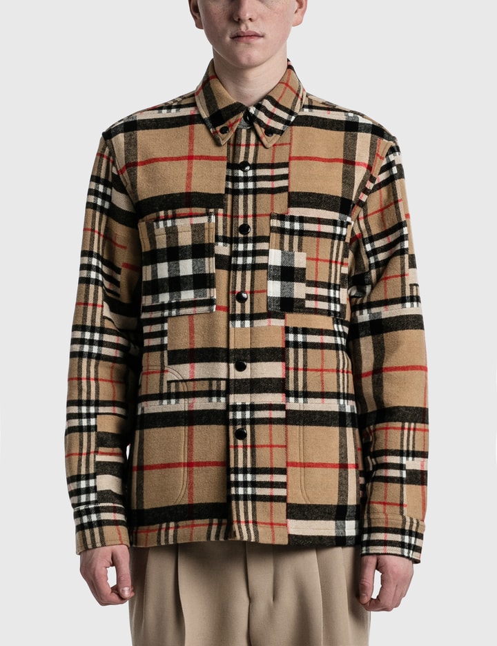 Burberry - Patchwork Check Wool Overshirt | HBX - Globally Curated ...