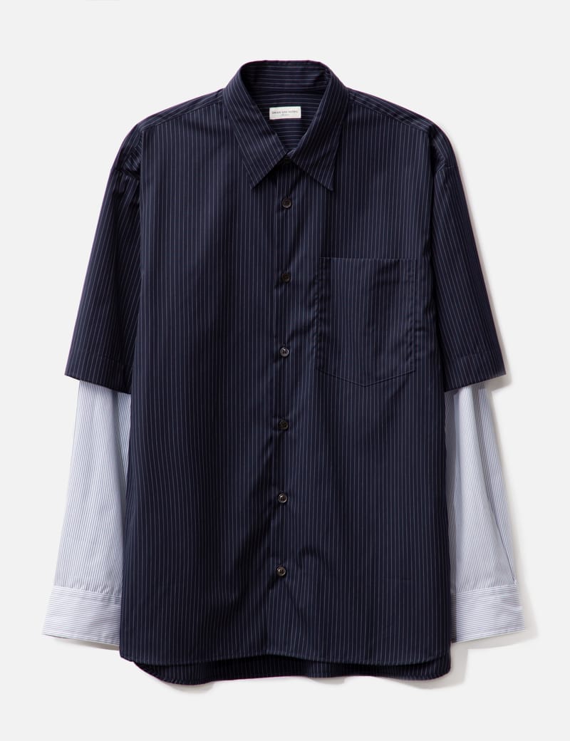 Dries Van Noten★Hemmings ダブルスリーブ Tシャツ Black Dries-Van-Noten---Long-Sleeve-