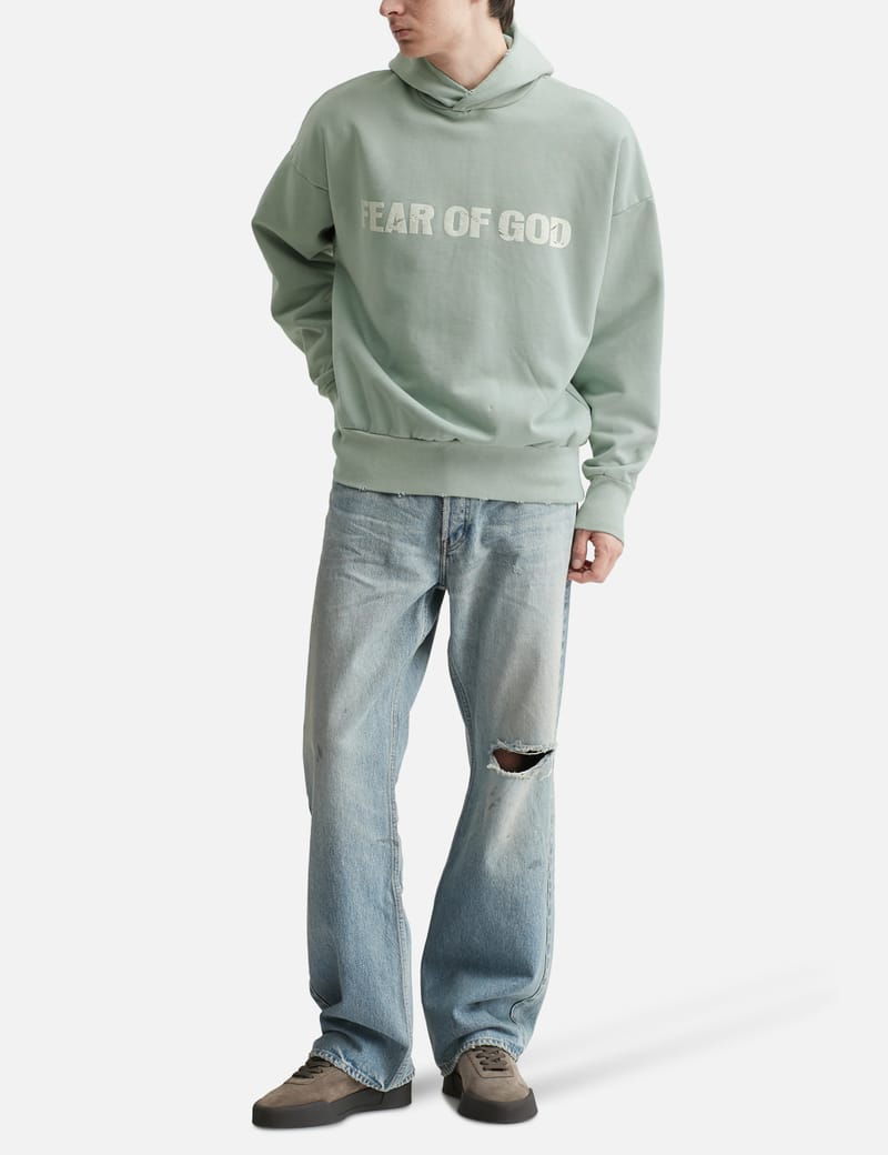 Fear of God Heaven Hoodie - Flint cotton hoodie with cracked logo