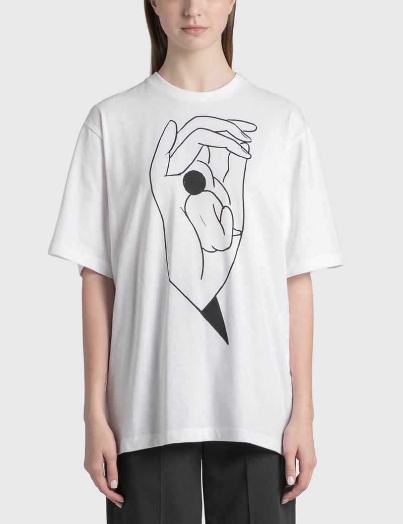 LEMAIRE PRINTED T-SHIRT WHITE