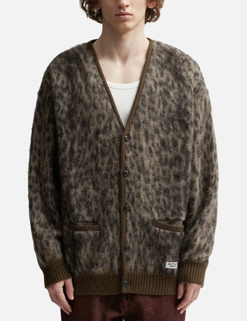 Wacko Maria - Leopard Mohair Cardigan | HBX - HYPEBEAST 為您搜羅 