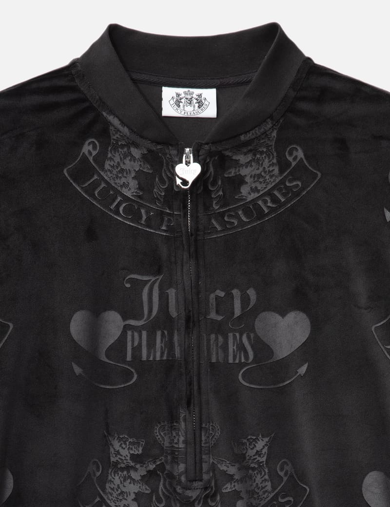 Pleasures - Pleasures X Juicy Couture Crest Velour Quarter Zip | HBX