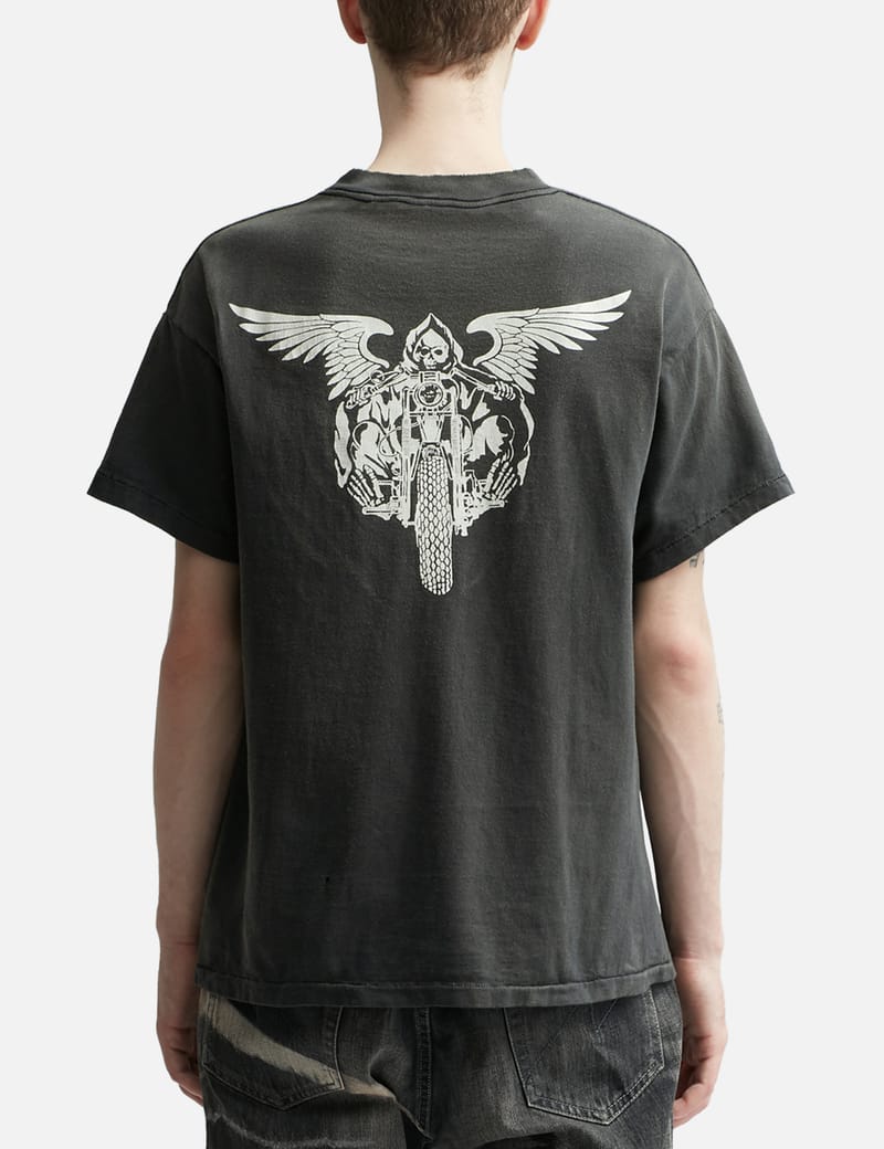 Saint Michael - Saint Michael x NEIGHBORHOOD Skull Biker T-shirt