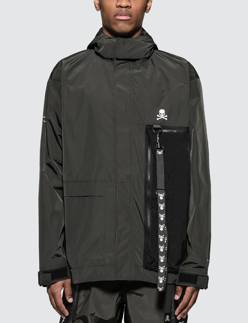 C2H4 C2H4 x Mastermind Japan Logo Stripe Utility Pocket Windbreaker HBX Globally Curated Fashion and Lifestyle by Hypebeast