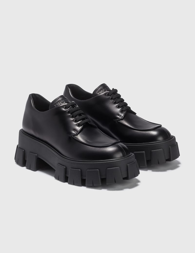 Prada - Monolith Leather Shoes | HBX - Globally Curated