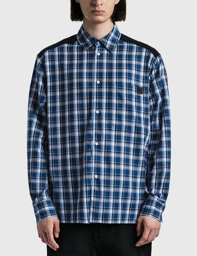 【しました】 q retailor Blue check shirt しました