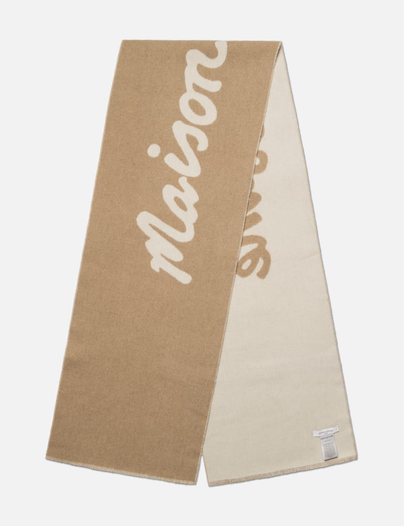 Maison Kitsuné - Bold Fox Head Double Face Scarf | HBX