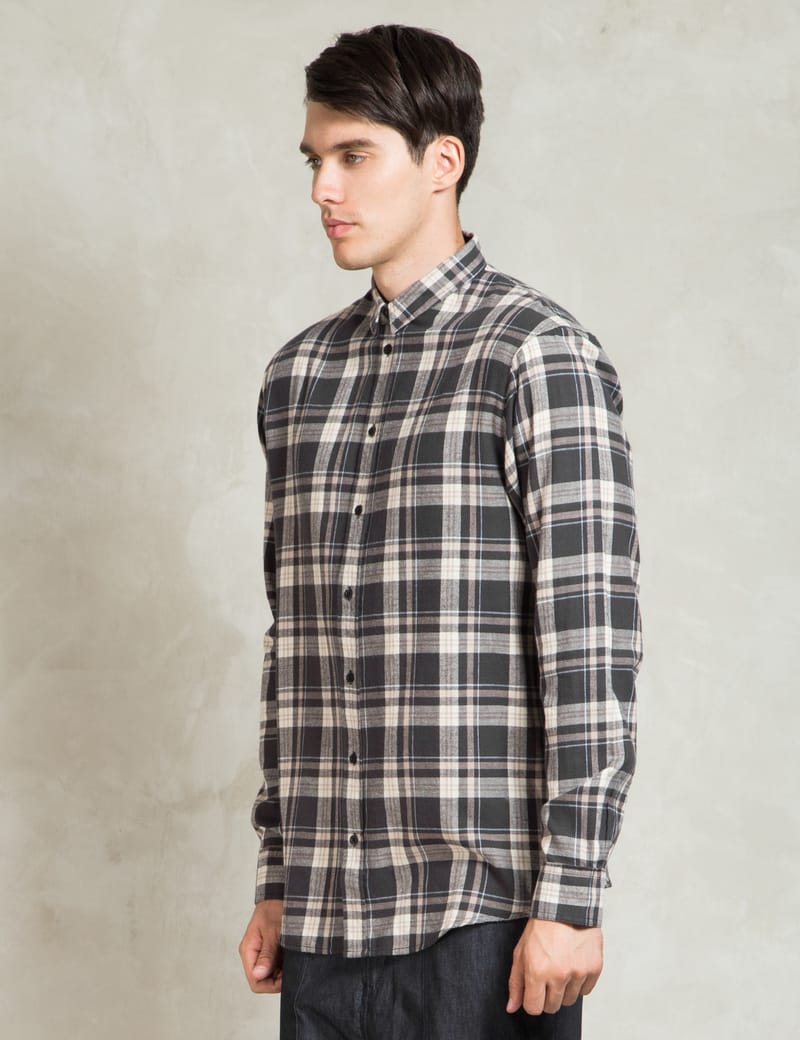 I Love Ugly. - Coffee Plaid L/S Shirt | HBX - Globally Curated