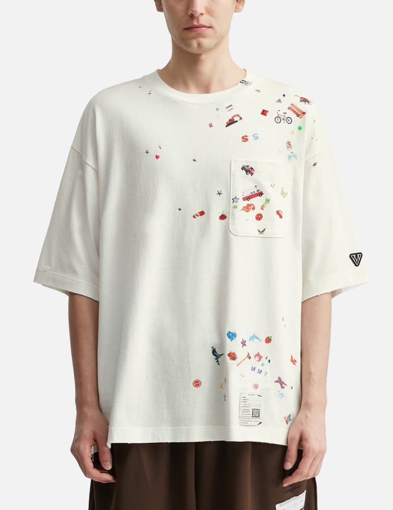 Maison Mihara Yasuhiro Kids Sticker Printed T-shirt - 日本製の