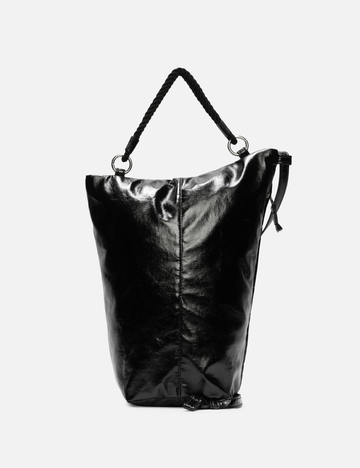 anggae Mini Boxer Bag - Glossy coated-cotton shoulder or backpack bag | HBX