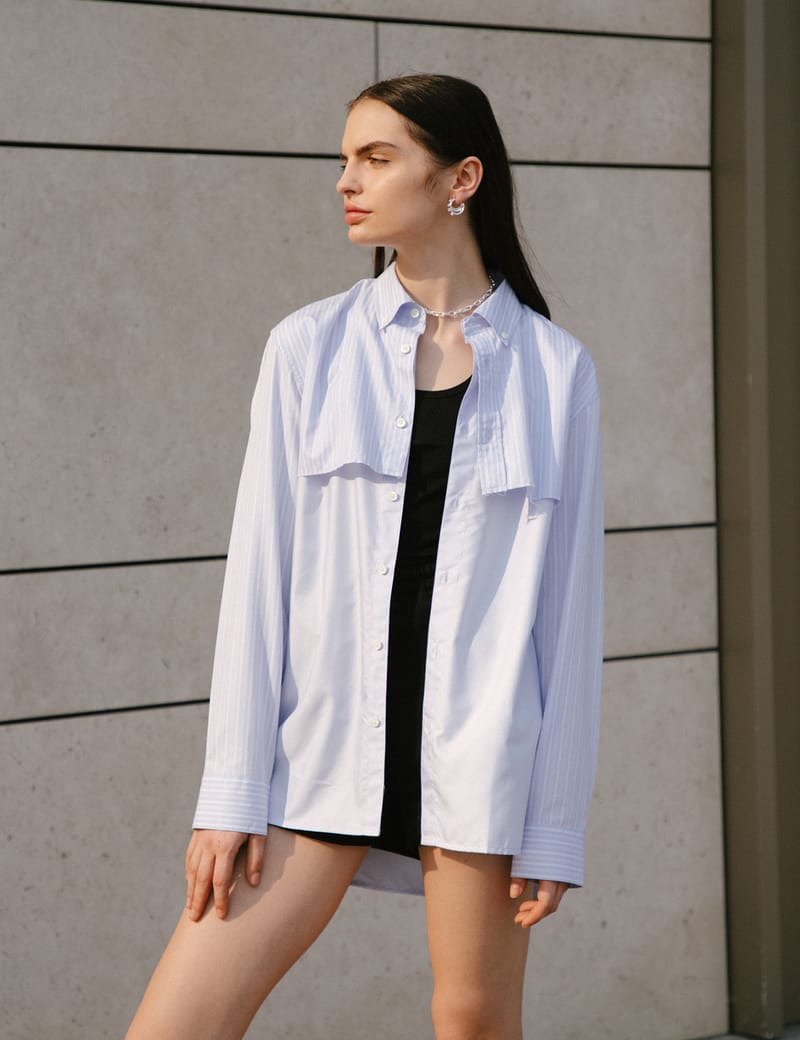 【ADER ERROR】ストライプシャツ L Ader Error - Layered Stripe Shirt | HBX - Globally Curated