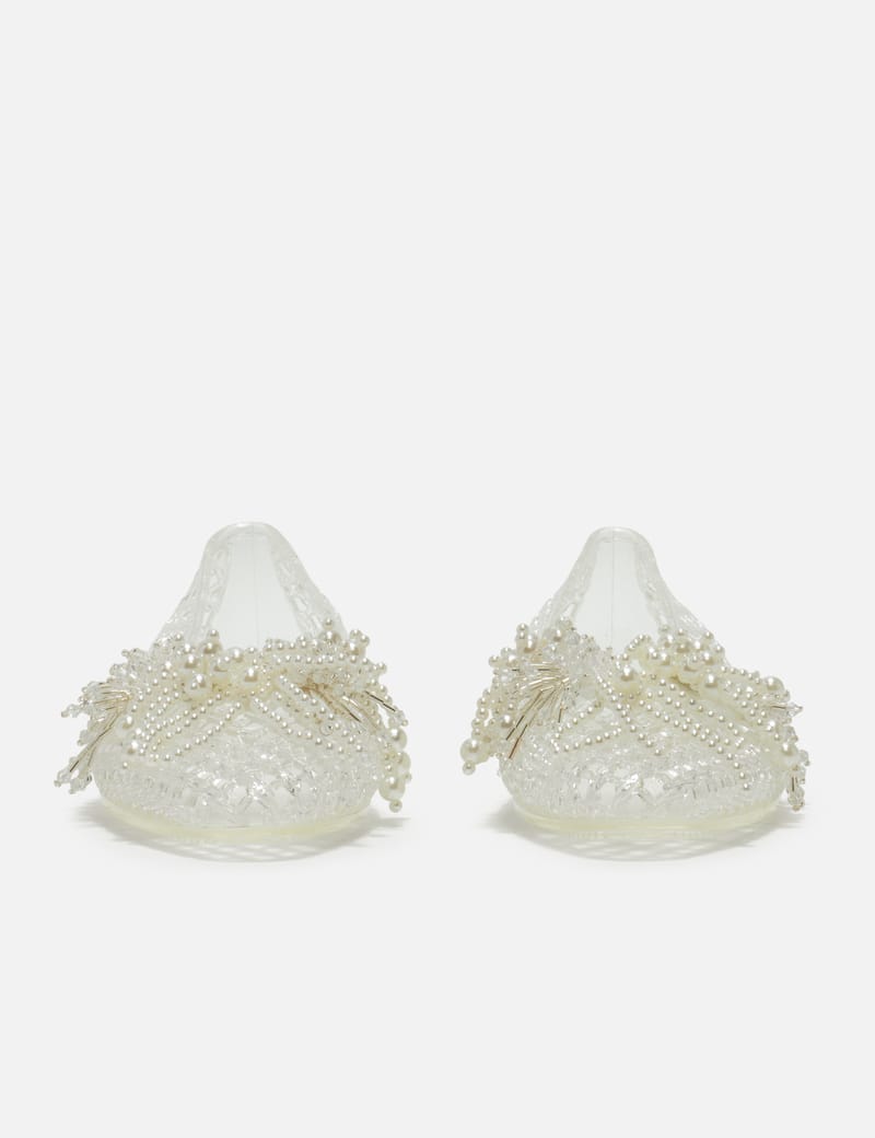 Heavenly Jelly Muse - Clear PVC chain-weave sunglasses with