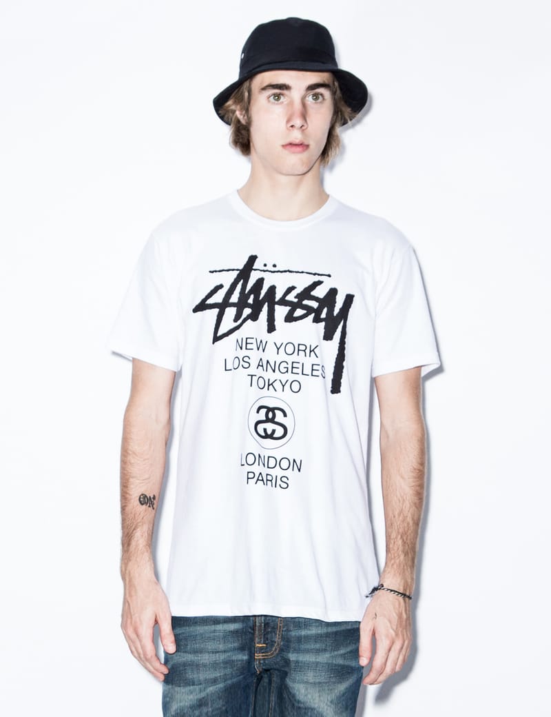 Stüssy - White World Tour T-Shirt | HBX