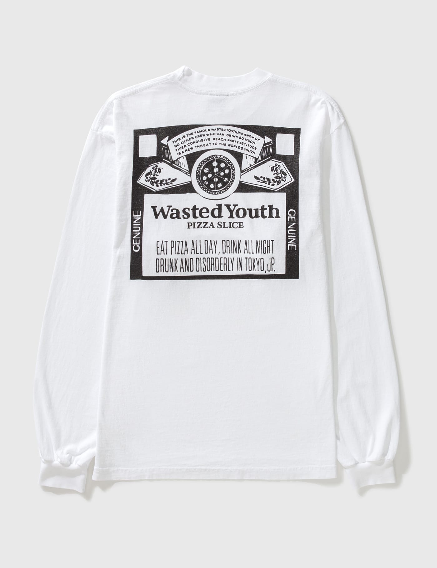 Wasted Youth - Wasted Youth x Pizza Slice Long Sleeve T-shirt 