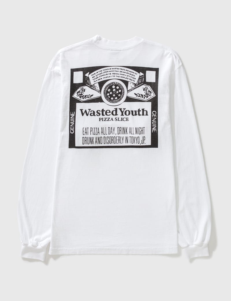 Wasted Youth - Wasted Youth x Pizza Slice Long Sleeve T-shirt